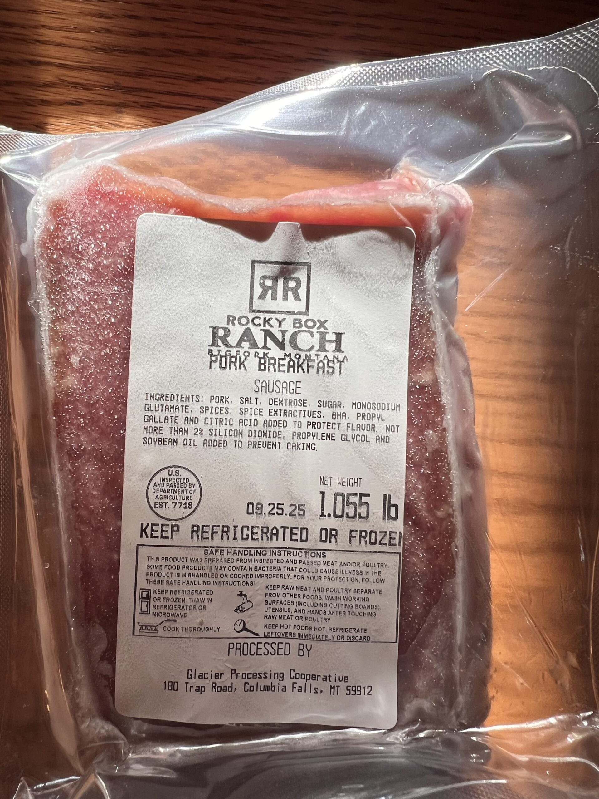 Pork Breakfast Sausage 1lb package