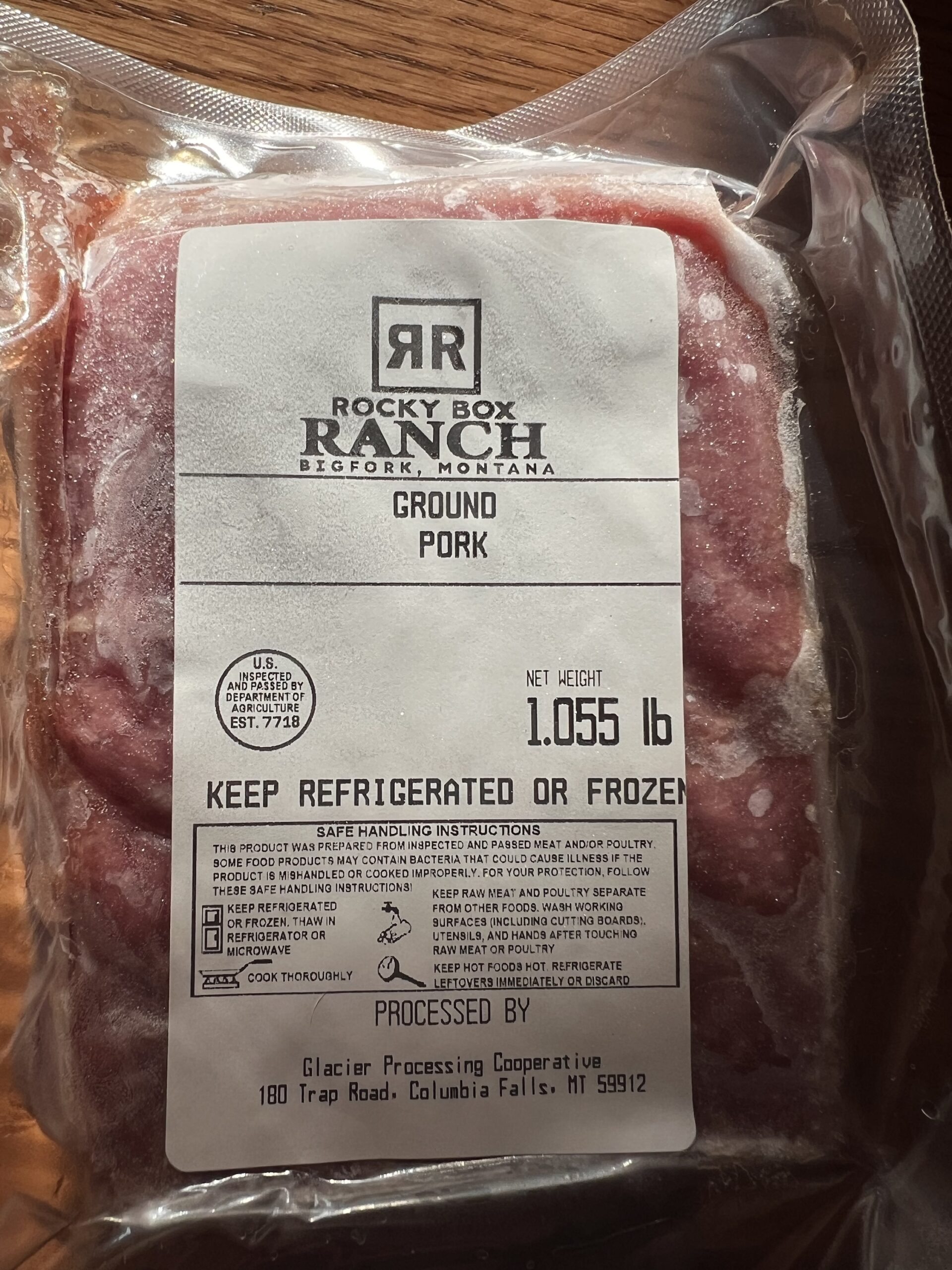 Fresh Ground Pork 1lb package