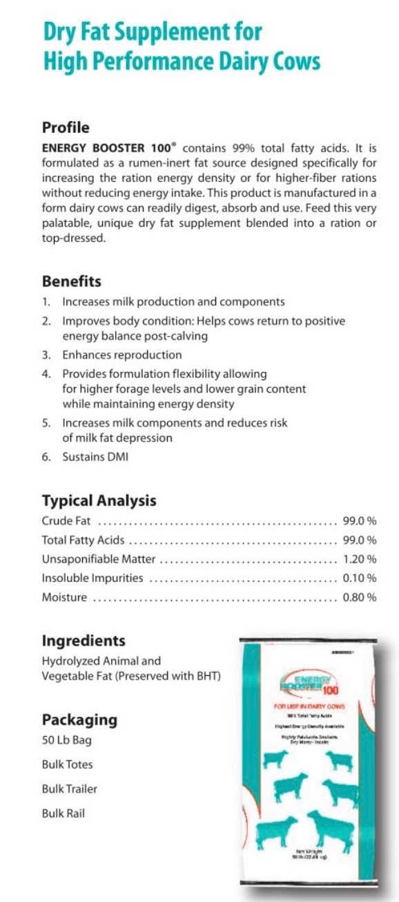 NON-GMO Dairy Feed + Energy Booster 16%.